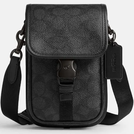 Coach League Phone Crossbody Bag In Signature Canvas Men's