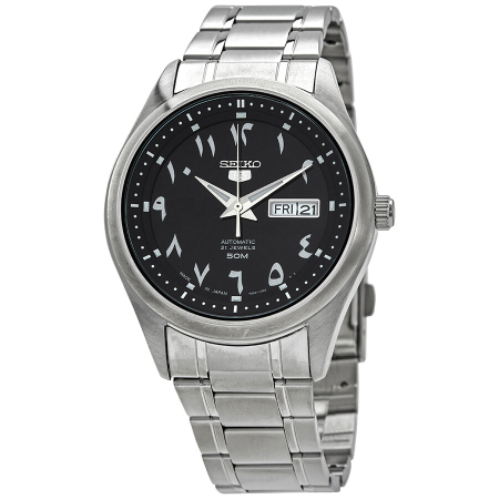 Seiko 5 Automatic Black Arabic Dial Men's Watch